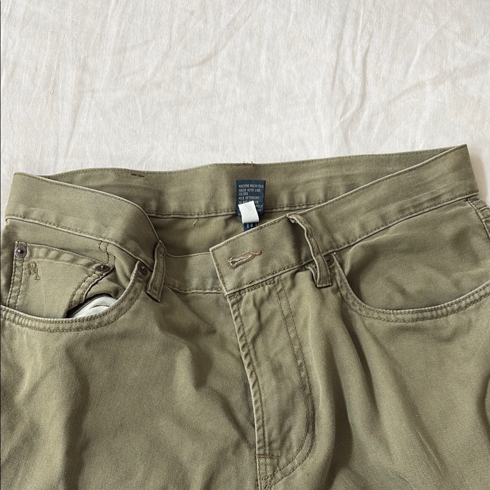 Olive Green Casual Pants